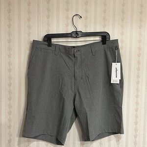 Classic Gray Flat Front Men's Shorts